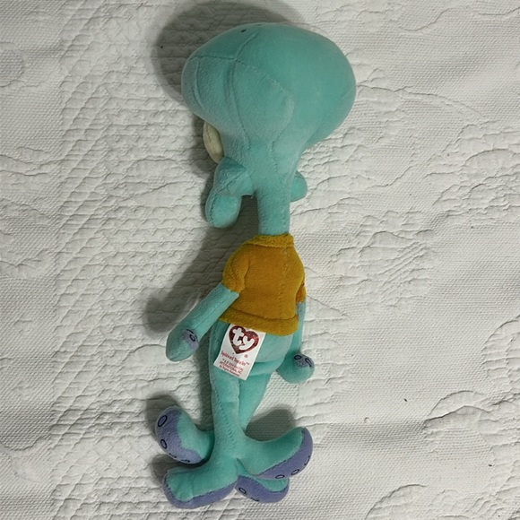 Collectible Ty Squidward Tentacles Beanie Baby Stuffed Animal 2004. - Picture 11 of 14